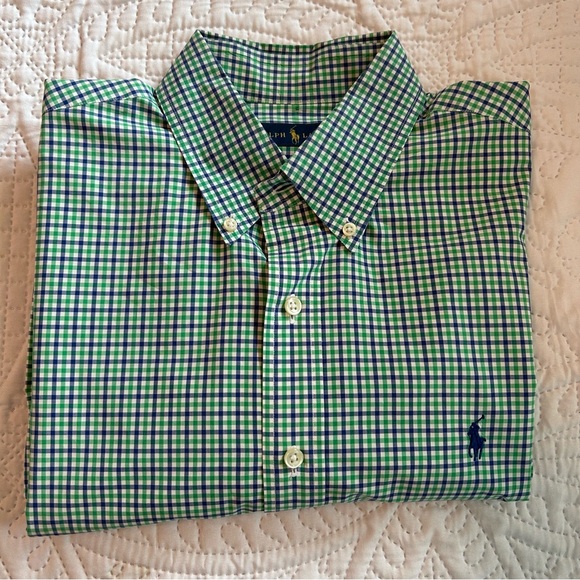 Ralph Lauren Other - Ralph Lauren Men's Green and Blue Plaid Shirt